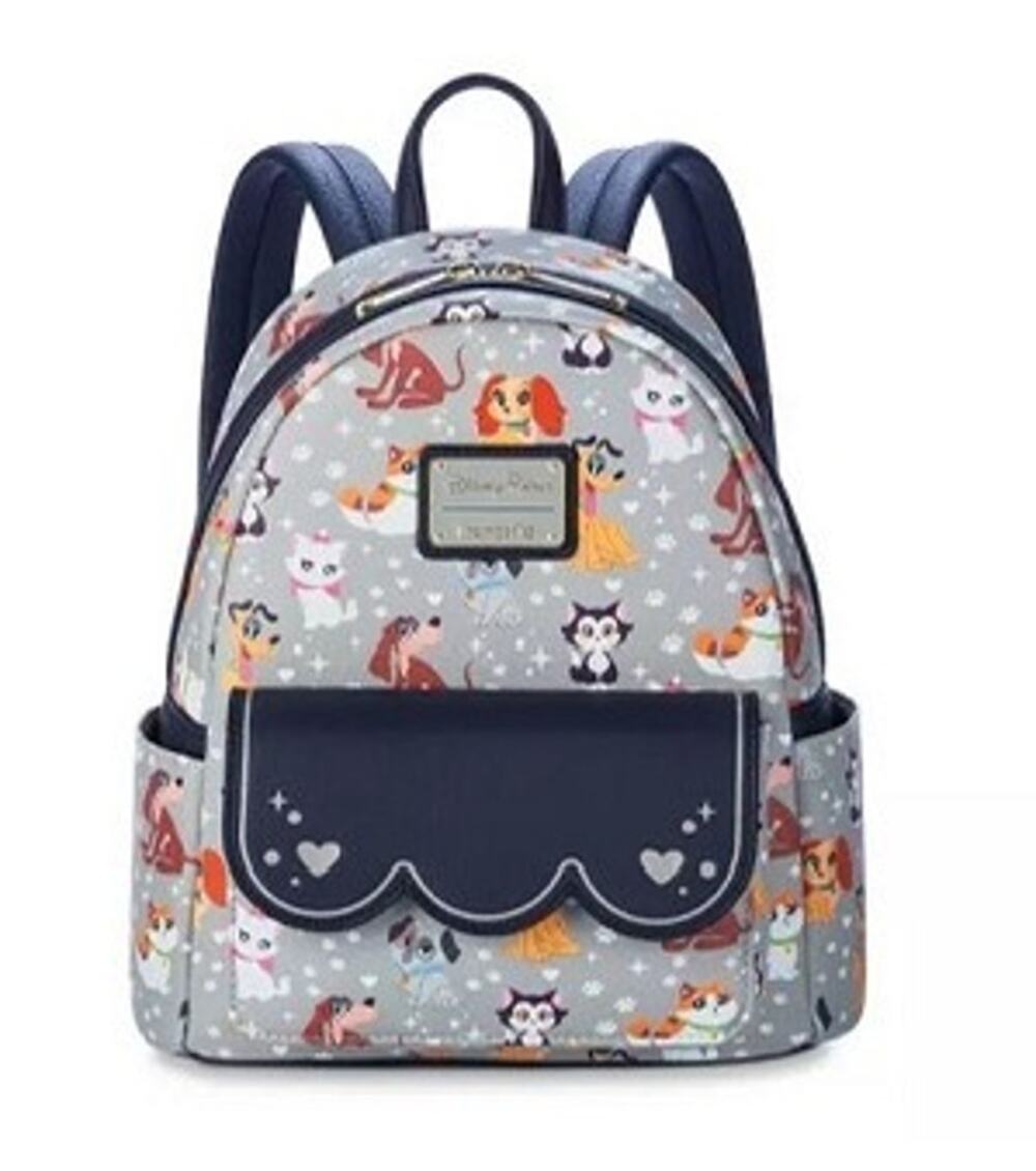 NWT Disney Parks Loungefly Mini Backpack Pets Dogs Cats Lady Pluto Marie Figaro